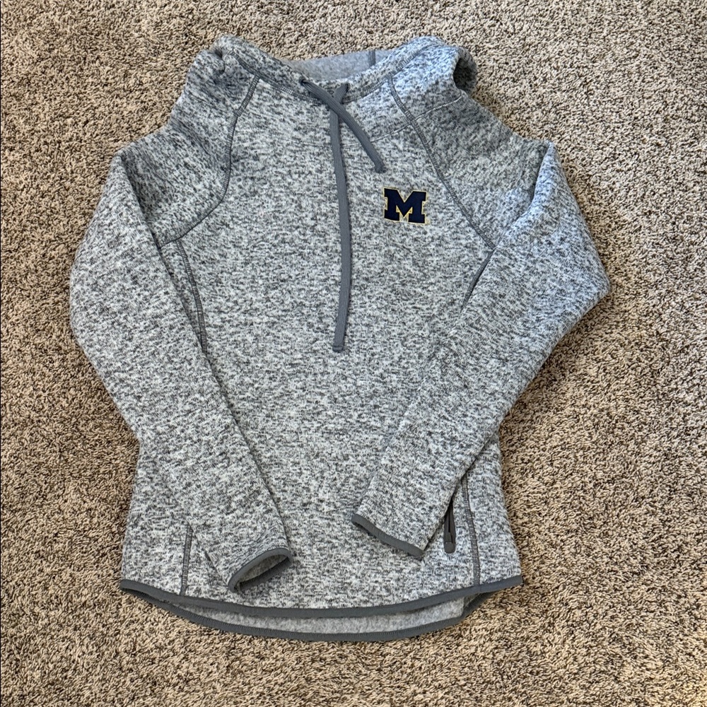 Antigua Heather Gray Women's Cowl Neck Sweater